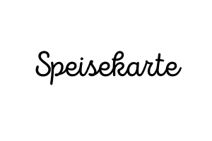 Speisekarte Schriftzug