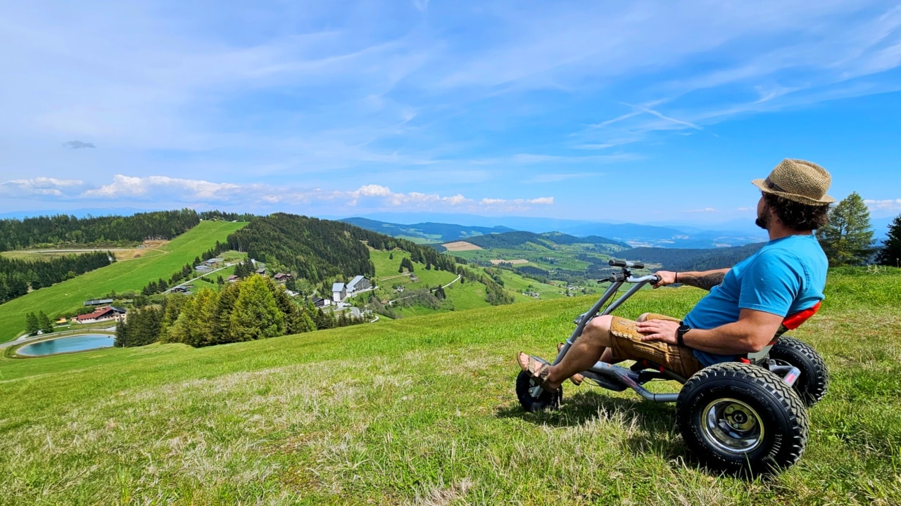 Mountaincart-Action für Familien und Kinder