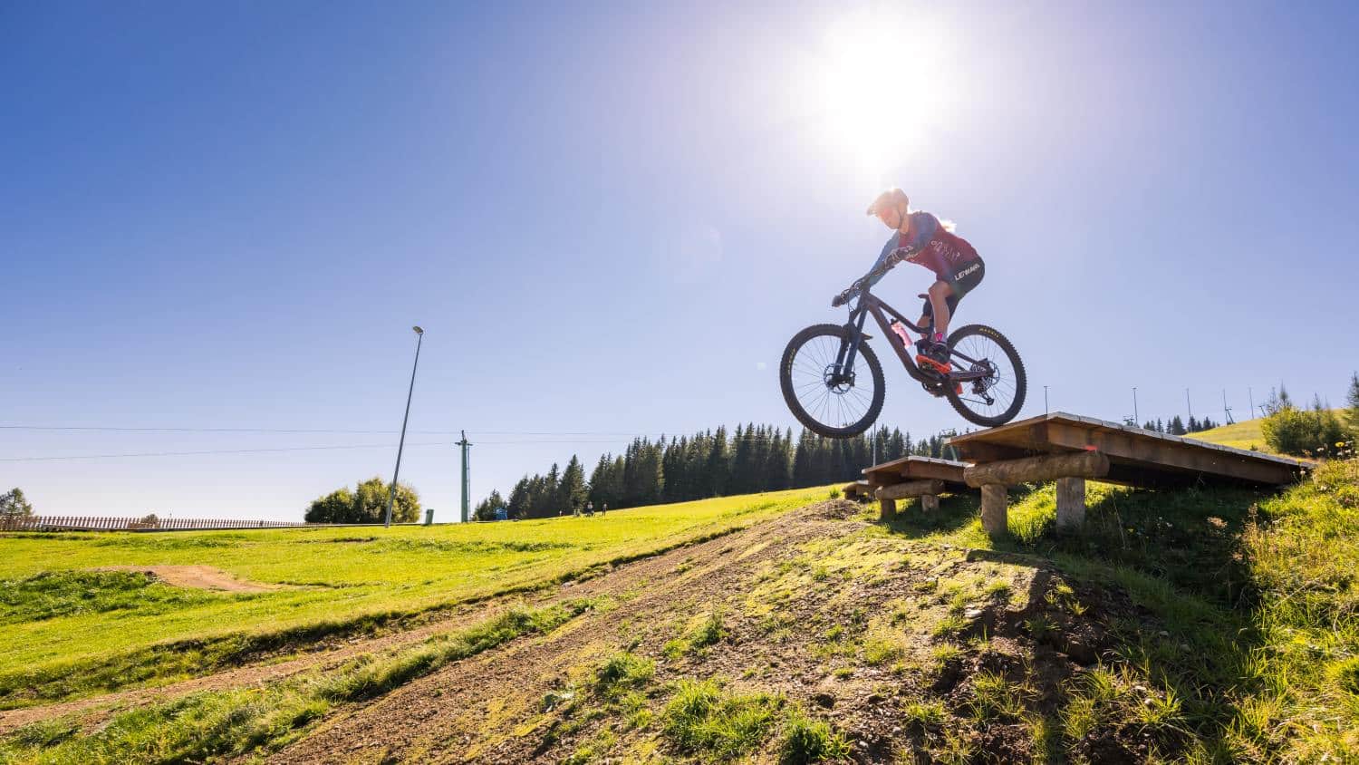 Dropline im Bikepark Simonhöhe