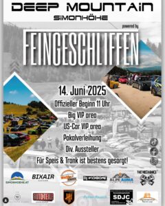 Veranstaltungen im Sommer 2025 auf der Simonhöhe 2 Deep Mountain Autotreffen, eine der Veranstaltungen im Sommer 2025 auf der Simonhöhe