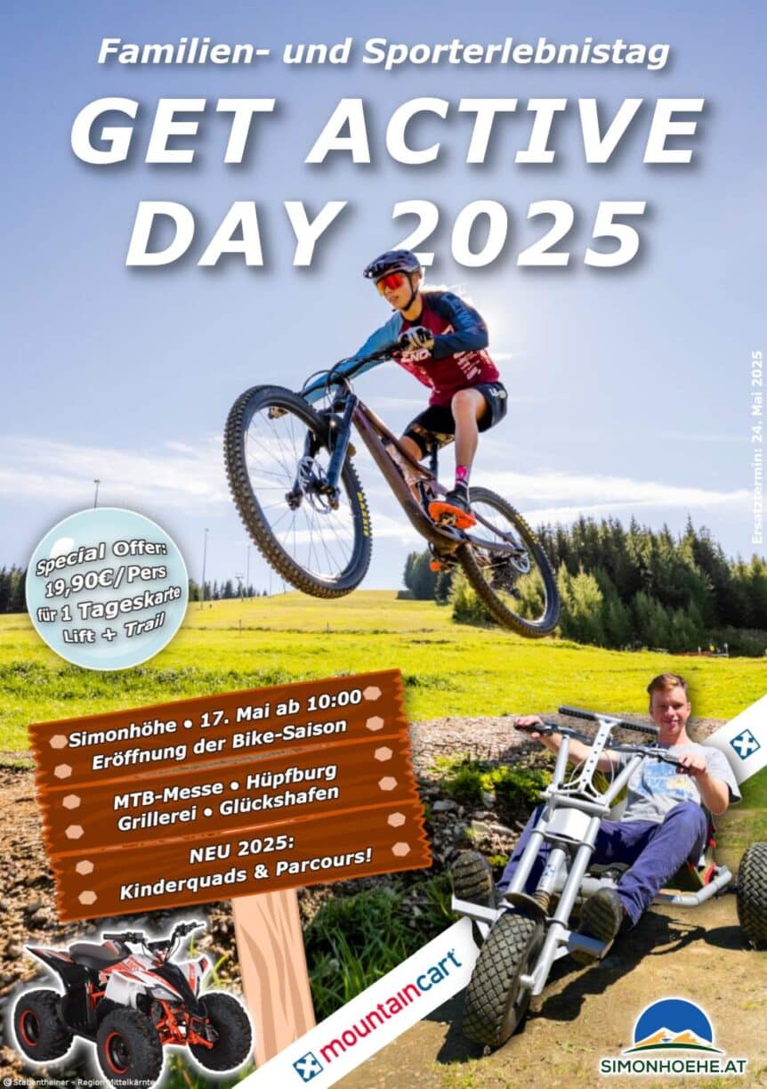 Flyer zum Eröffnungsevent der Bikesaison auf der Simonhöhe