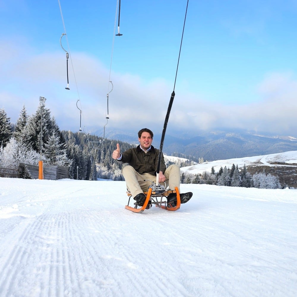 Bergaufrodeln am Muldenlift auf der Simonhöhe